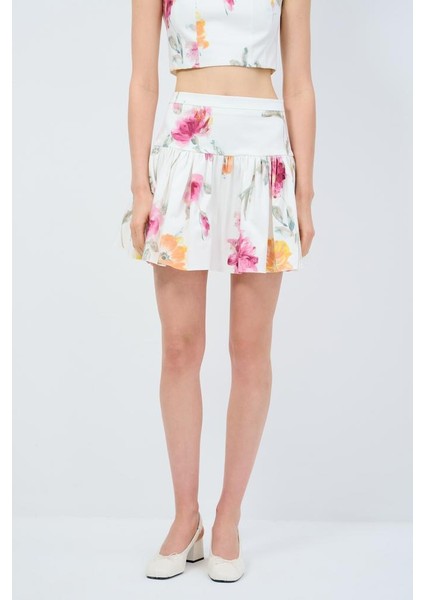 Desenli Askılı Crop Bluz Emp.kemik 11545120000