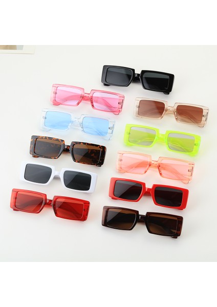 C6 Stili Yeni Moda Renkli Küçük Dikdörtgen Güneş Gözlüğü Vintage Geniş Çerçeve Kadın Güneş Gözlüğü Yaz Bayan UV400 Lens Trendy Gözlük (Yurt Dışından) fiyatları