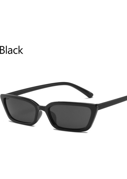 Siyah 2 Tarzı Küçük Çerçeve Güneş Gözlüğü Vintage Gözlük Kadın Bayanlar Güneş Gözlüğü Moda Sokak Giyim UV400 Gözlük (Yurt Dışından)