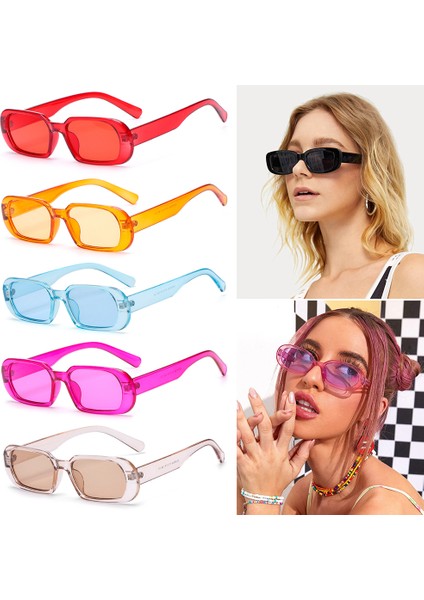 Mor Tarzı Yaz UV400 Küçük Güneş Gözlüğü Kadın Erkek Moda Oval Sürüş Güneş Gözlüğü Seyahat Stil Gözlük Aksesuarları (Yurt Dışından) fiyatları