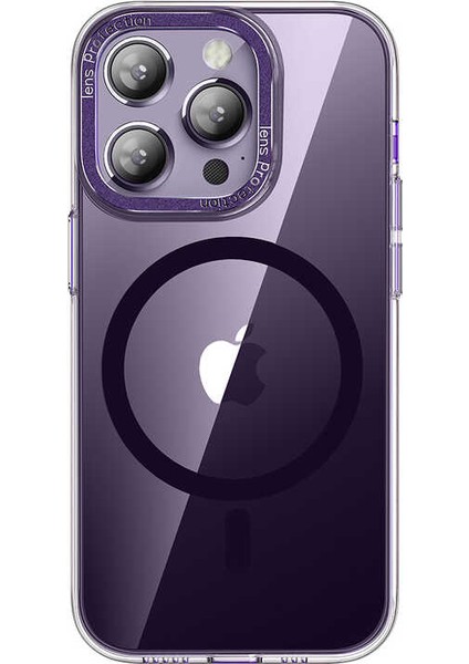 Apple iPhone 14 Pro Max Kılıf Magsafe Şarj Özellikli Sert Pc Mbtm Fuya Kapak-Derin Mor fiyatları