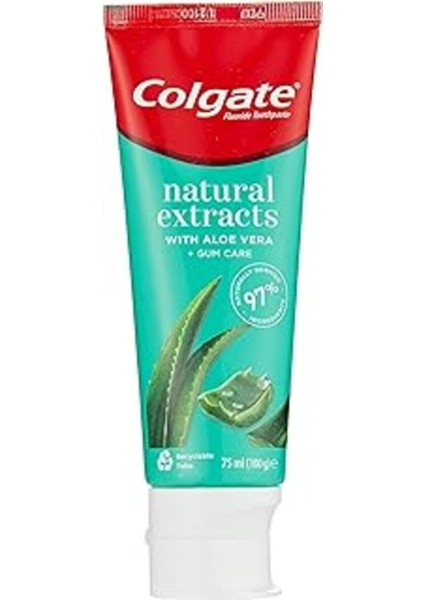 UltraNova Aloe Vera ve Yeşil Çay Özlü Doğal Diş Macunu 75 ml, Güçlü ve Ferahlatıcı Bakım