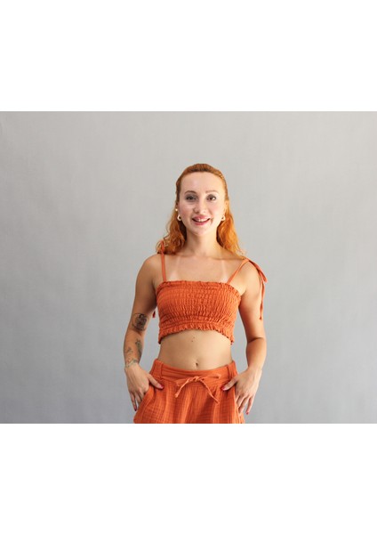 Müslin Gipeli Crop Top