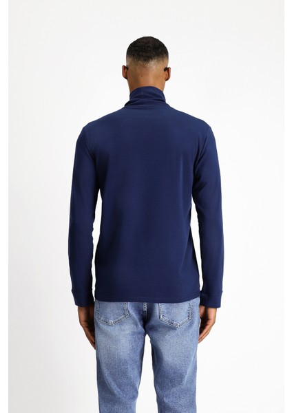 Balıkçı Yaka Slim Fit Dar Kesim Pamuklu Sweatshirt modelleri