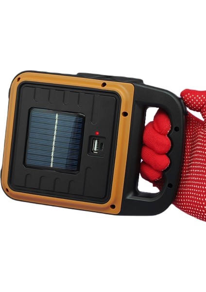 Taşınabilir 4 Farklı Fonksiyonlu Güneş Enerjili ve USB ile Şarj Olabilen Portatif LED Işıldak HS-8020