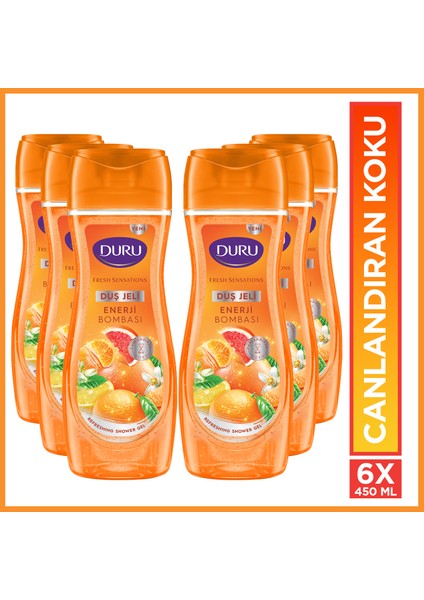Fresh Sensations Enerji Bombası Duş Jeli 6X450 ml