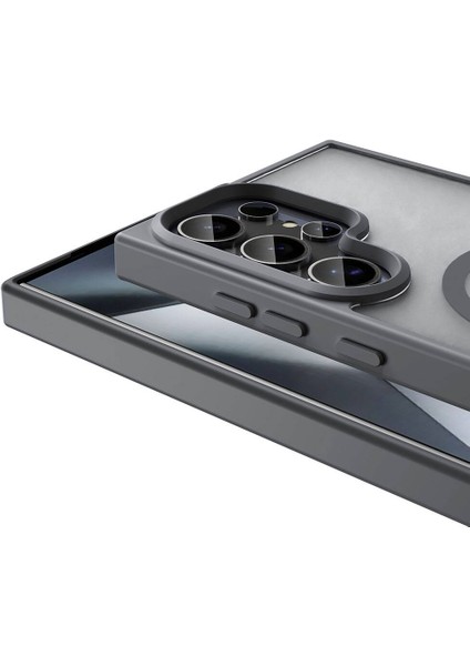 Galaxy S23 Ultra Kılıf Magsafe Şarj Özellikli Mat Arka Yüzey Mbtm Sio Kapak-Koyu Mor fiyatları