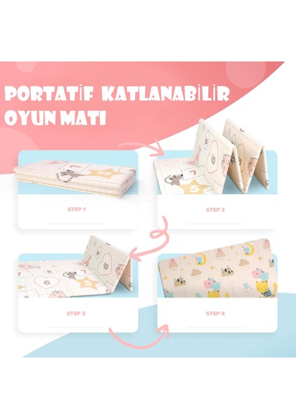 Infant Hobby Amigos Katlanabilir Köpük Oyun Matı 160 x 180 x 1 cm