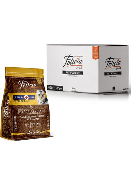 Felicia Az Tahıllı 1kg Tavuklu Kısırlaştırılmış Kedi Maması fiyatları