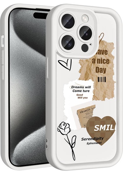 Apple iPhone 14 Pro Kılıf Kamera Korumalı Baskılı Arka Yüzey Mbtm Klas Kapak-Koyu Kahve fiyatları