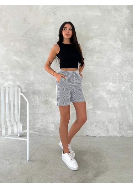 Su Yolu Çizgili Yazlık Şort SYL-0034 modelleri