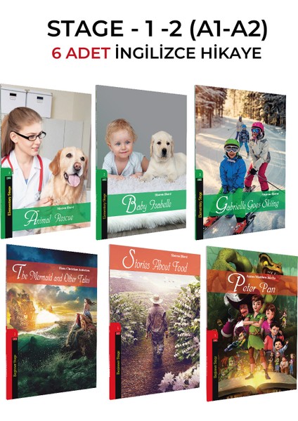 Ingilizce Hikaye A1-A2 Seviyesi (Stage 1-2) A1 Seviyesi 3 Kitap A2 Seviyesi 3 Kitap Toplam 6 Kitap