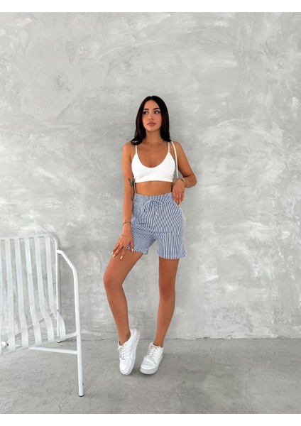 Su Yolu Çizgili Yazlık Şort SYL-0034 fiyatları