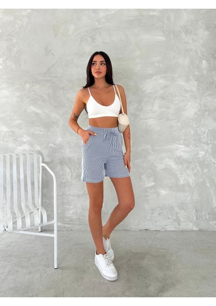 Su Yolu Çizgili Yazlık Şort SYL-0034 modelleri