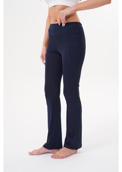 Kadın Yüksek Bel Toparlayıcı Çift Cepli Ispanyol Paça Tayt Ispanyol-Tayt fırsatları