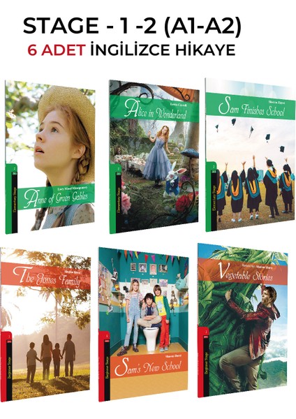 Ingilizce Hikaye A1-A2 Seviyesi (Stage1-2) A1 Seviyesi 3 Kitap A2 Seviyesi 3 Kitap Toplam 6 Kitap