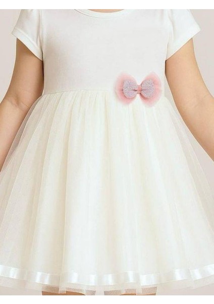 Kız Çocuk Fiyonk Detaylı Tüllü Elbise fırsatları