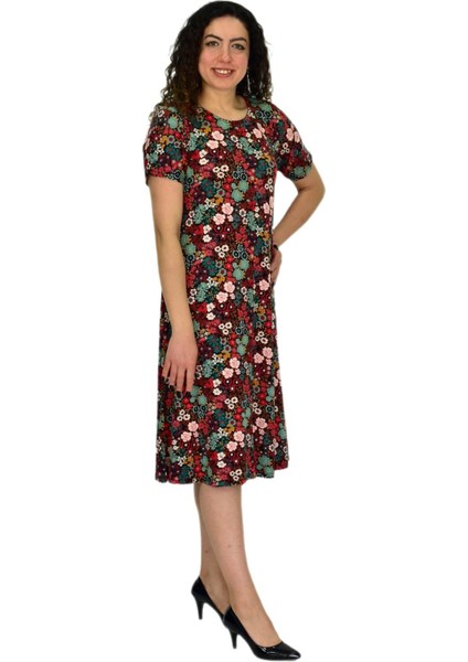 Kadın Kısa Kol Likralı Viskon Elbise BGL-ST04671 modelleri