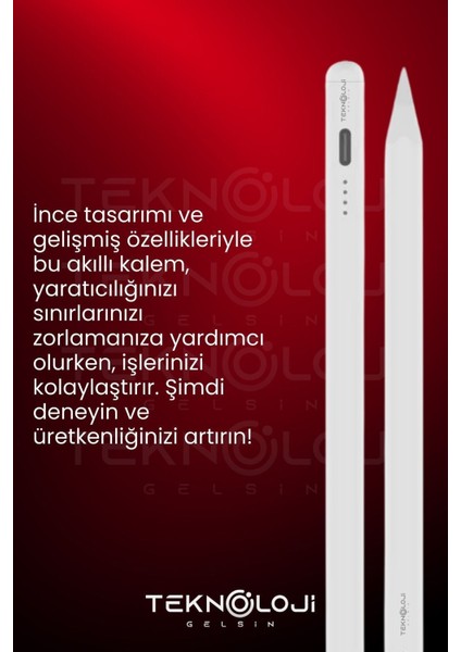 Stylus Pen Dokunmatik Tablet Kalemi Ios Android Windows Uyumlu Yedek Uç Hediyeli Yeni Nesil Type-C fırsatları