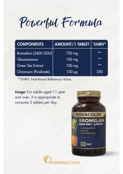 Bromelain (2400 GDU) 60 Tablet indirimleri