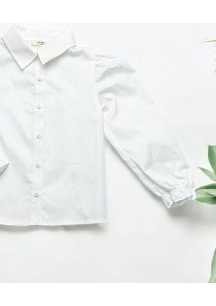 Kız Çocuk Kolları Büzgülü Beyaz Gömlek indirimleri