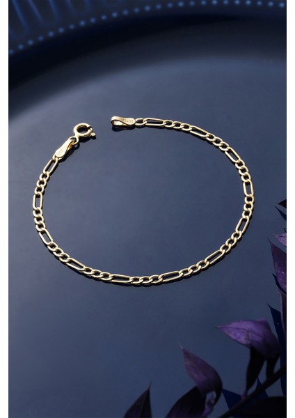 14 Ayar Altın Figaro Zincir Bileklik