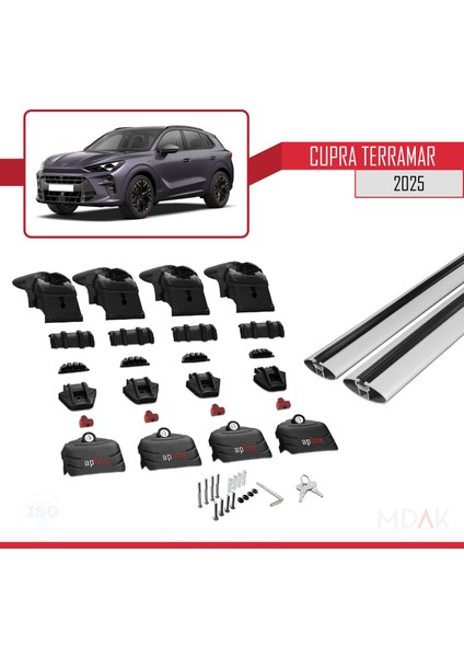 Cupra Terramar 2025 ve Sonrası ile Uyumlu Ace-2 Ara Atkı Tavan Barı Gri 2 Adet indirimleri