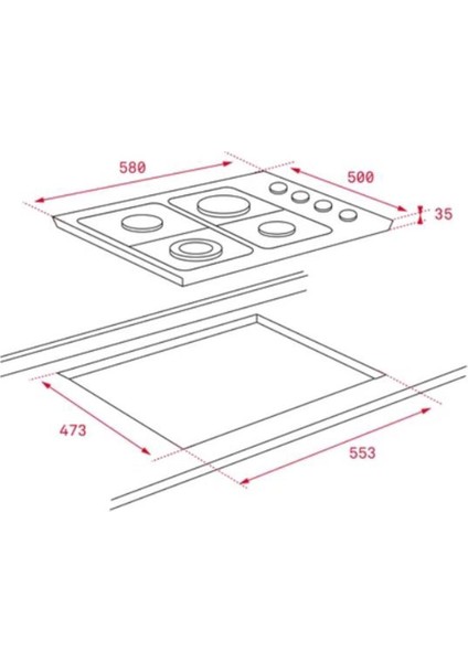 Inox Ankastre Set (Df 60 Davlumbaz-Hlx 60 Inox Ocak -Heb 625 Fırın)