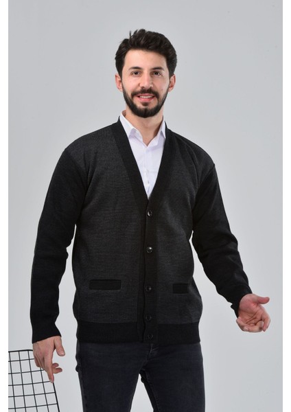 Çift Çelik Örgü Düğmeli Cepli Çeket