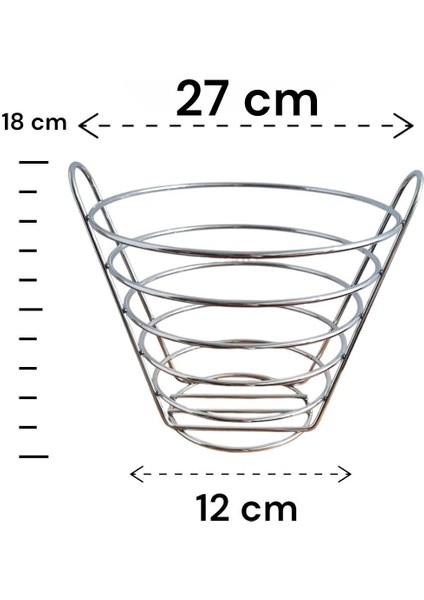 Elite Metal Meyve Sepeti 27 cm 1 Adet