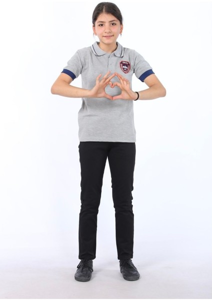 Lacivert Unisex Okul Pantolonu Beli Lastikli Likralı Slim Fit Comfort Canvas Kaşkorse Çocuk Pantolon fiyatları