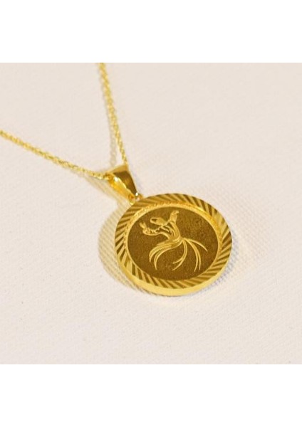 Mevlana 1/10 Ons Altın Çerçeve Kolye