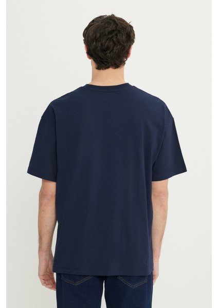 Oversize %100 Pamuk Geniş Kesim Baskılı Bisiklet Yaka Tişört indirimleri