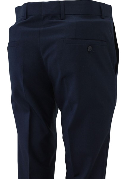 Erkek Lacivert Klasik Kesim Kumaş Pantolon