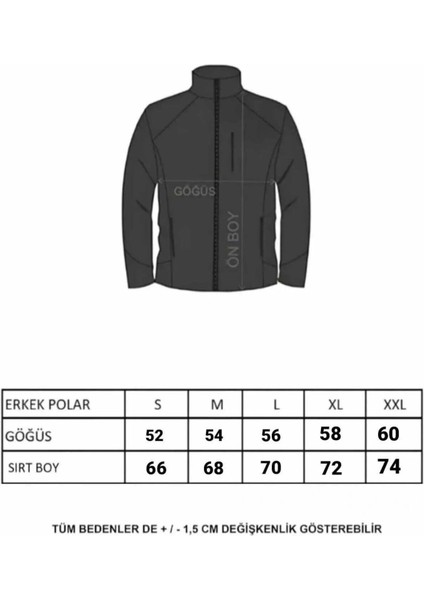 Erkek Polar Tam Fermuarlı 3 Cepli Outdoor Kalın Polar Ceket fiyatları