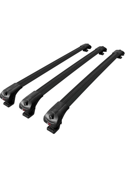 Renault Duster (Hs) Post-Facelift 2014-2017 Arası ile Uyumlu Ace-1 Ara Atkı Tavan Barı Siyah 3 Adet