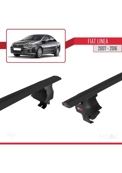Fiat Linea (323) 2007-2016 Arası ile Uyumlu Ace-4 Ara Atkı Tavan Barı Siyah 2 Adet indirimleri