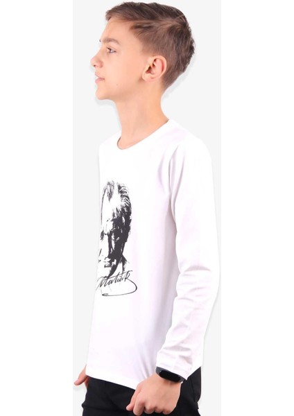 Uzun Kollu Atatürk Baskılı Çocuk Tişort Unısex fiyatları