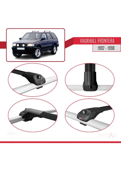 Vauxhall Frontera 1992-1998 Arası ile Uyumlu Ace-1 Ara Atkı Tavan Barı Siyah 3 Adet fırsatları