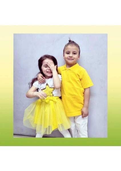 Kız Çocuk Alt Üst Takım T-Shirt Etek Gösteri Kıyafeti