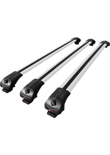 Mercedes Gl Class 2 (X166) Pre-Facelift 2013-2015 Arası ile Uyumlu Ace-1 Ara Atkı Tavan Barı Gri 3 Adet