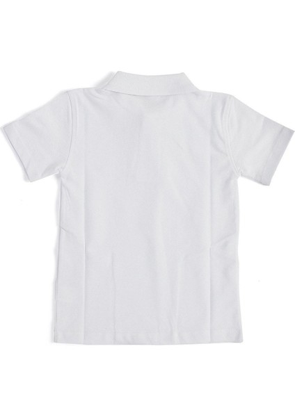 Beyaz Kısa Kol 6-16 Yaş Çocuk Okul Lakos Tişört/t-Shirt - 80238-BEYAZ fiyatları