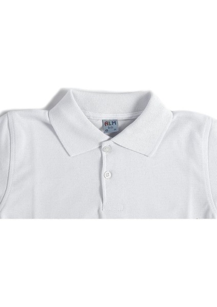 Beyaz Kısa Kol 6-16 Yaş Çocuk Okul Lakos Tişört/t-Shirt - 80238-BEYAZ modelleri