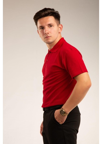 Kırmızı Kısa Kollu Genç Boy Lise Okul Lakos Polo Yaka T-Shirt fırsatları