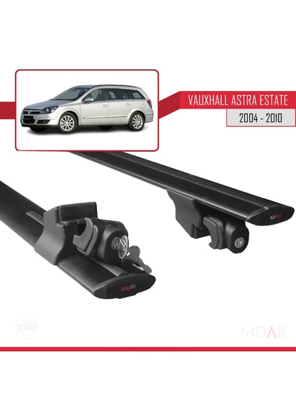 Vauxhall Astra H (A04) Sw 2004-2010 Arası ile Uyumlu Hook Model Ara Atkı Tavan Barı Siyah 2 Adet