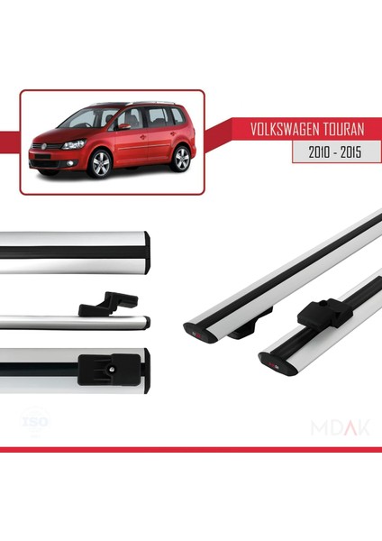 Volkswagen Touran (1t) Post-Facelift 2010-2015 Arası ile Uyumlu Basıc Model Ara Atkı Tavan Barı Gri 2 Adet modelleri