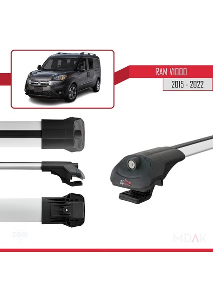 Ram V1000 2015-2022 Arası ile Uyumlu Ace-1 Ara Atkı Tavan Barı Gri 2 Adet modelleri