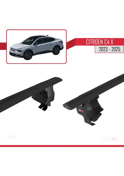 Citroen C4X 2023 ve Sonrası ile Uyumlu Ace-4 Ara Atkı Tavan Barı Siyah 2 Adet fırsatları