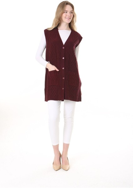 Triko Harttuş Uzun Yelek modelleri