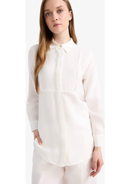 Yeni Sezon Regular Fit Uzun Kollu Tesettür Gömlek Tunik fırsatları